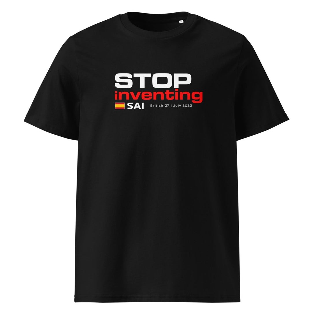 T - shirt Carlos Sainz Formula 1 Stop Inventing Dark - Autocubo