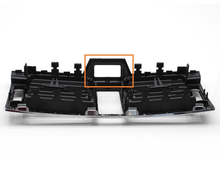 Ventilação Central Frontal Preta Mercedes - Benz Classe C W204 2007 - 2011 C/ Recorte p/ Botões - GTD Car Parts