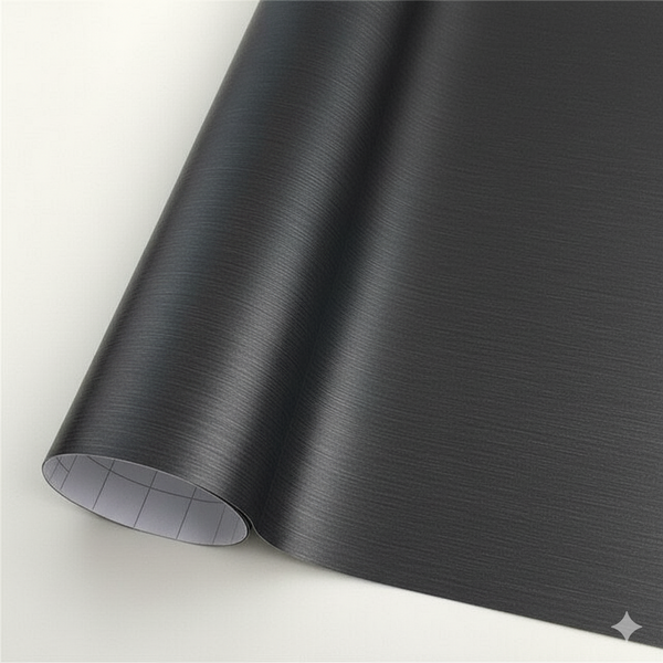 Película Vinil Alumínio Escovado Cinza Escuro