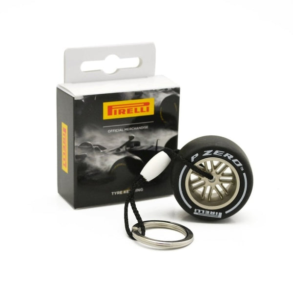 Pirelli F1 White Tyre Keyring