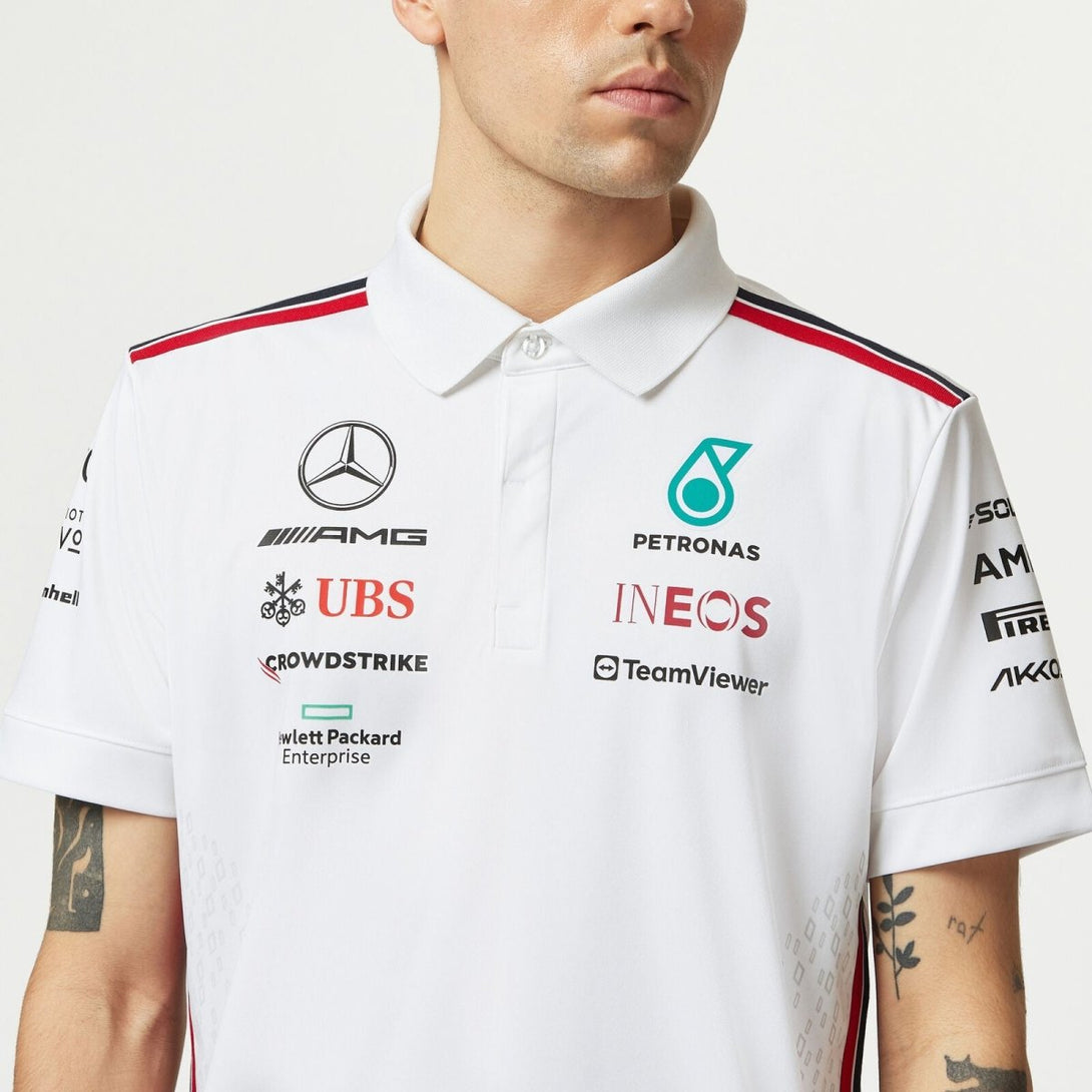 Polo Mercedes AMG Petronas F1 Branco 2023 - Mercedes AMG Petronas Motorsport